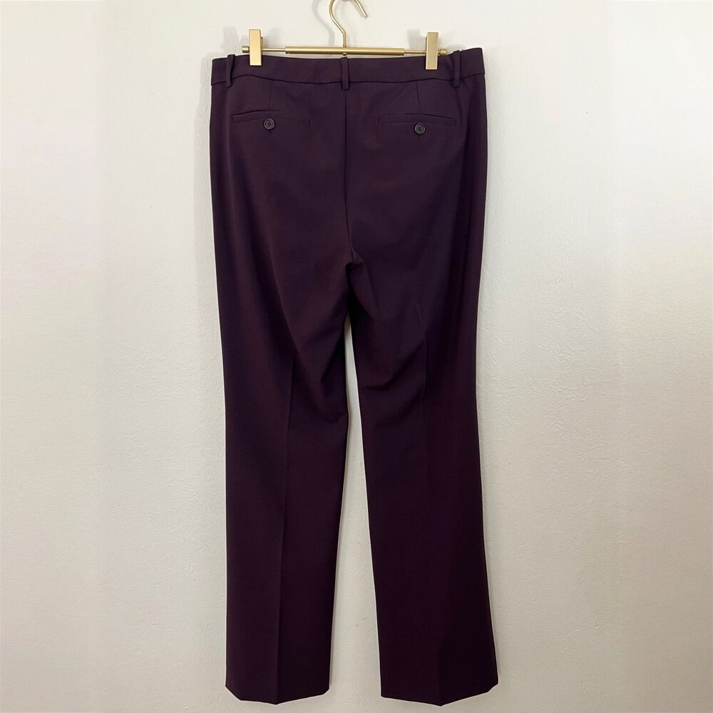 Theory Custom Max 2 Edition Virgin Wool in Dark Plum Stretch Mid Rise Size 10 - Picture 12 of 15
